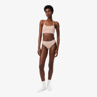 Ribbet bomulls-bralette