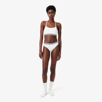 Ribbet bomulls-bralette