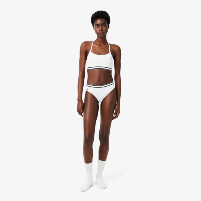 Ribbet bomulls-bralette