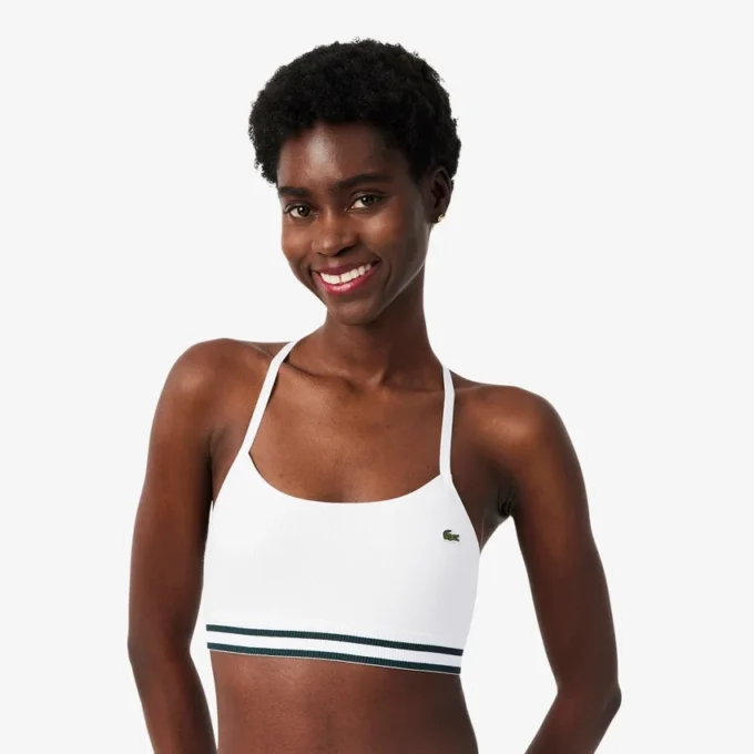 Ribbet bomulls-bralette