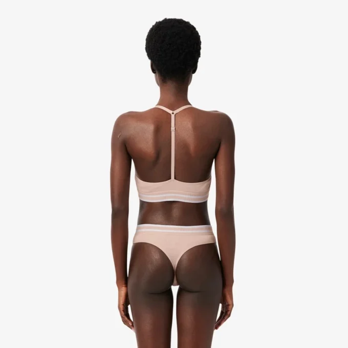 Ribbet bomulls-bralette