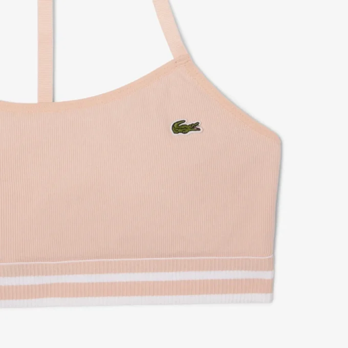Ribbet bomulls-bralette