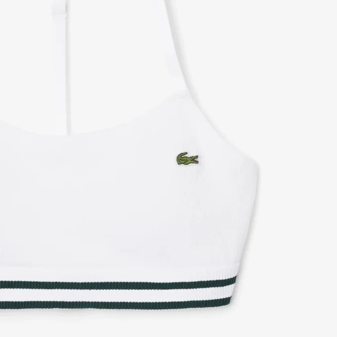 Ribbet bomulls-bralette