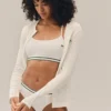Ribbet bomulls-bralette