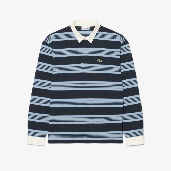 Rugby-polo med avslappet passform og striper