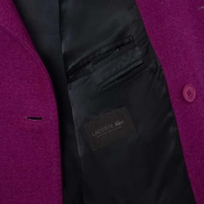 Runway-blazer i marmorert ull med dobbel knappestolpe