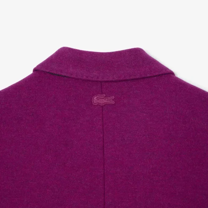 Runway-blazer i marmorert ull med dobbel knappestolpe
