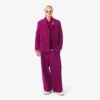 Runway-blazer i marmorert ull med dobbel knappestolpe