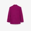 Runway-blazer i marmorert ull med dobbel knappestolpe