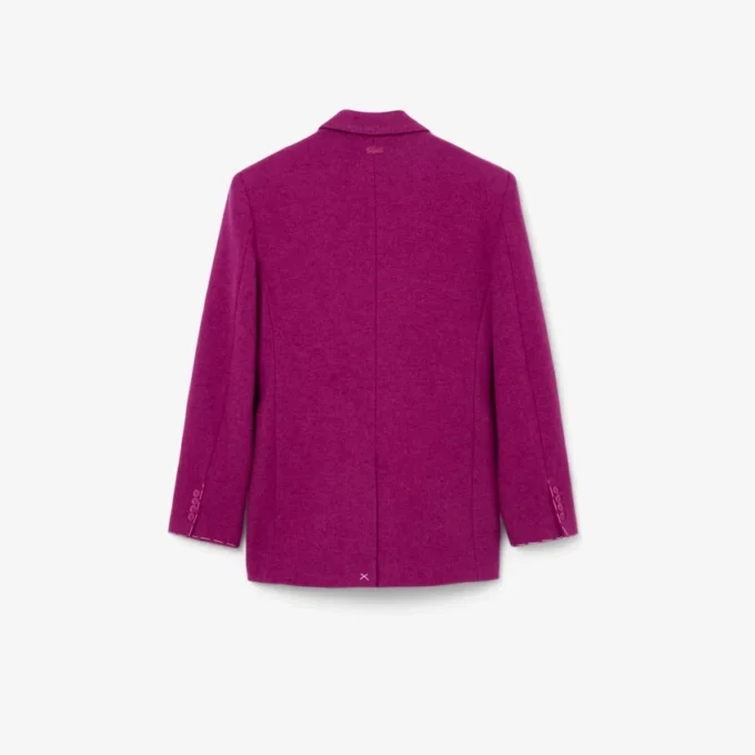 Runway-blazer i marmorert ull med dobbel knappestolpe