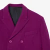 Runway-blazer i marmorert ull med dobbel knappestolpe