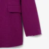 Runway-blazer i marmorert ull med dobbel knappestolpe