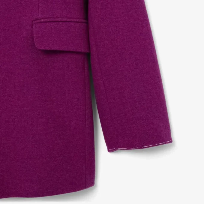 Runway-blazer i marmorert ull med dobbel knappestolpe