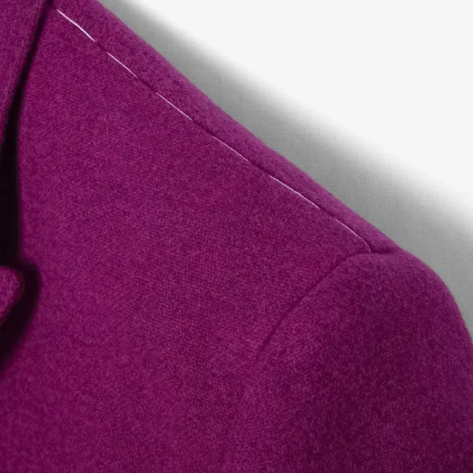 Runway-blazer i marmorert ull med dobbel knappestolpe