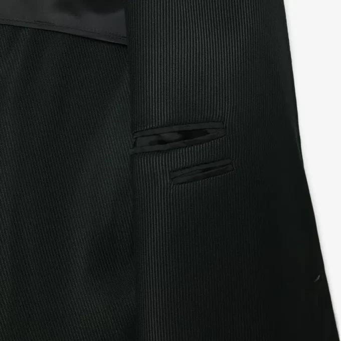 Runway-blazer i sateng med sjalskrage