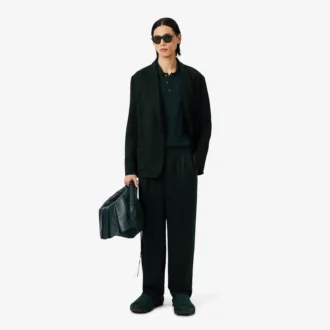 Runway-blazer i sateng med sjalskrage