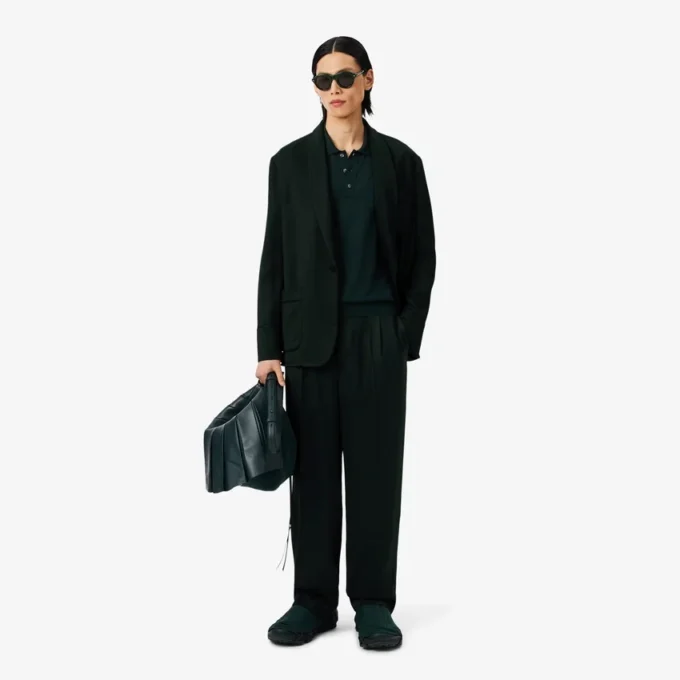 Runway-blazer i sateng med sjalskrage