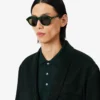 Runway-blazer i sateng med sjalskrage