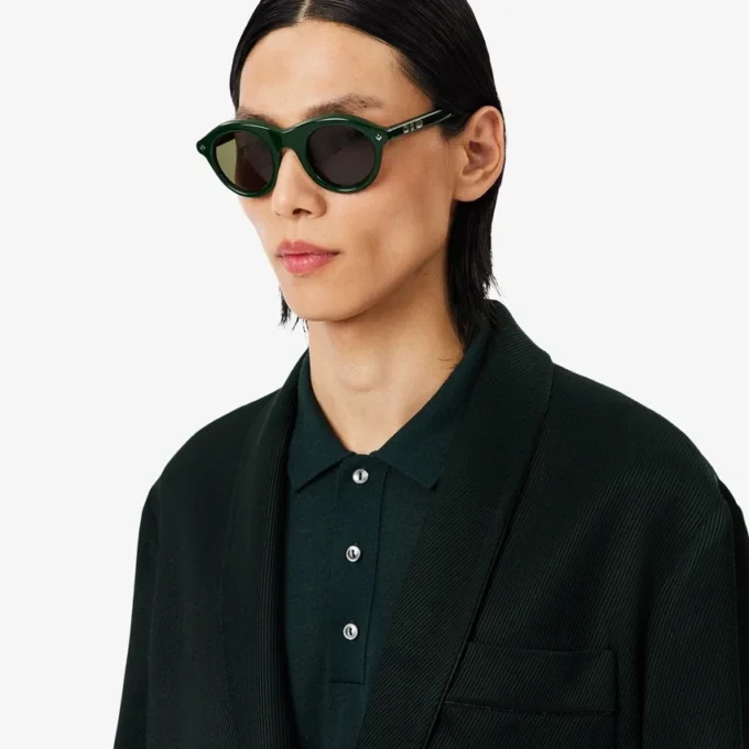 Runway-blazer i sateng med sjalskrage