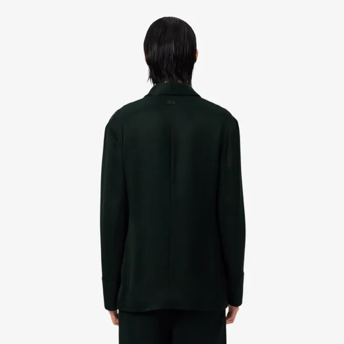 Runway-blazer i sateng med sjalskrage