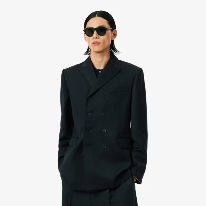 Runway dobbeltradet lett ullblazer