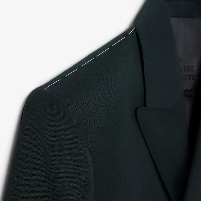 Runway dobbeltradet lett ullblazer