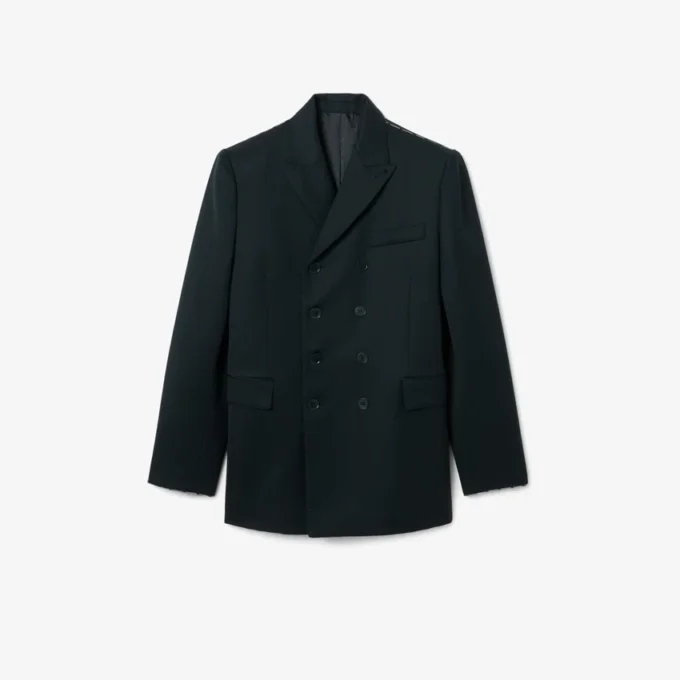 Runway dobbeltradet lett ullblazer
