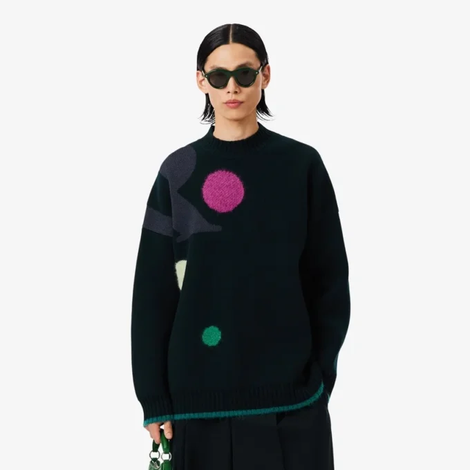 Runway-genser i grafisk jacquard
