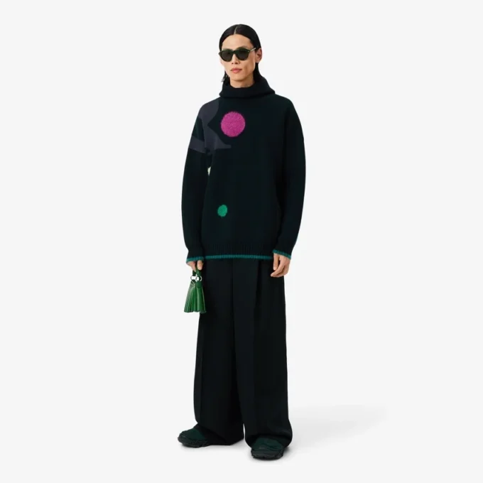 Runway-genser i grafisk jacquard