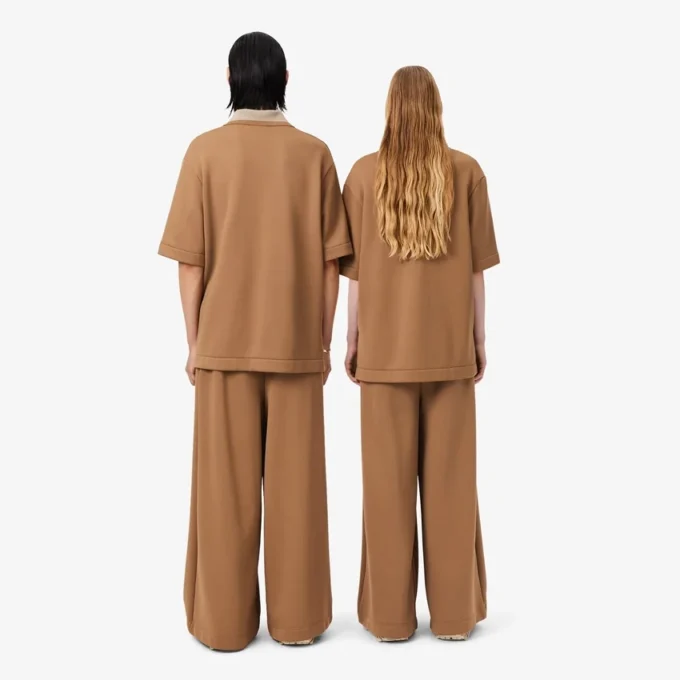 Runway-joggebukse i plissert sateng