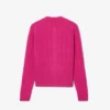 Runway kashmir-cardigan med kabelstrikk