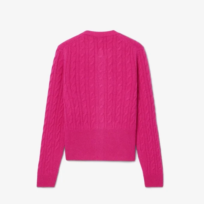 Runway kashmir-cardigan med kabelstrikk