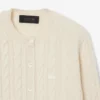 Runway kashmir-cardigan med kabelstrikk