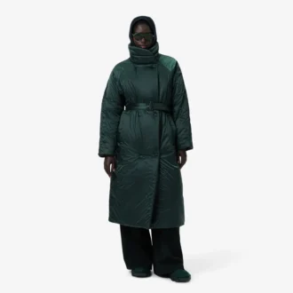 Runway lang iriserende puffjakke