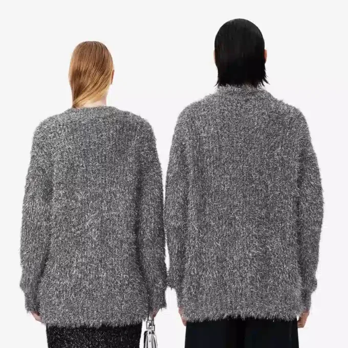 Runway Lurex-strikkegenser