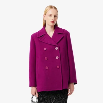 Runway-peacoat i slubull