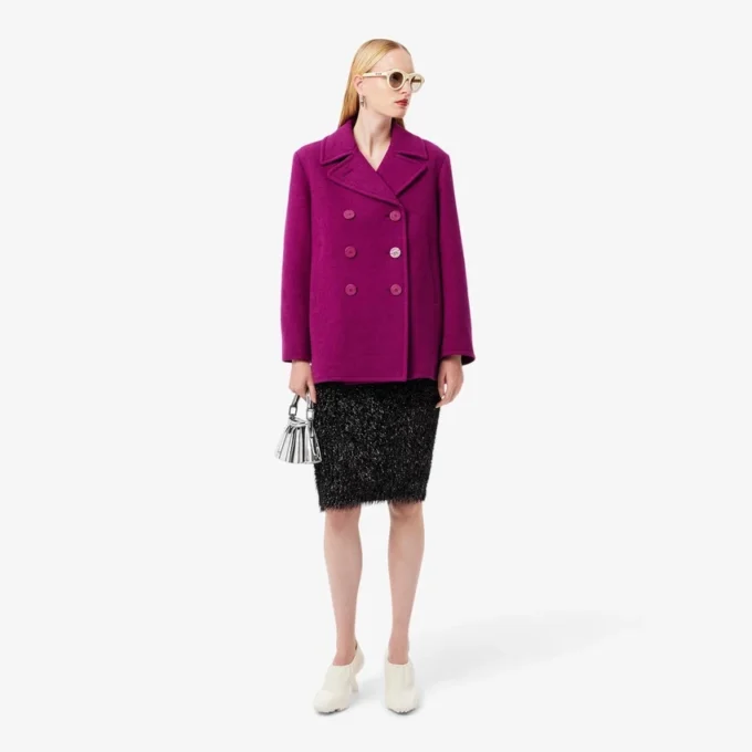 Runway-peacoat i slubull
