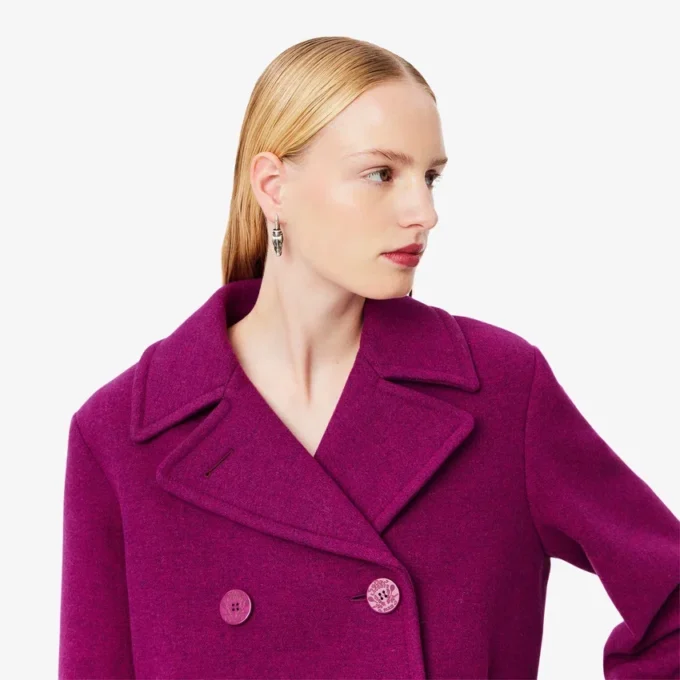 Runway-peacoat i slubull