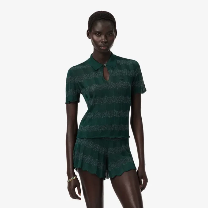 Runway Pointelle-pologenser med polokrage