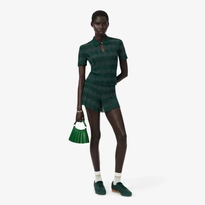 Runway Pointelle-pologenser med polokrage