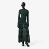 Runway Polo Collar Pointelle Maxi-kjoler