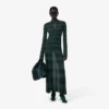 Runway Polo Collar Pointelle Maxi-kjoler