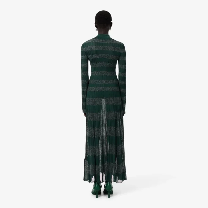 Runway Polo Collar Pointelle Maxi-kjoler