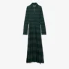 Runway Polo Collar Pointelle Maxi-kjoler