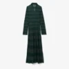 Runway Polo Collar Pointelle Maxi-kjoler
