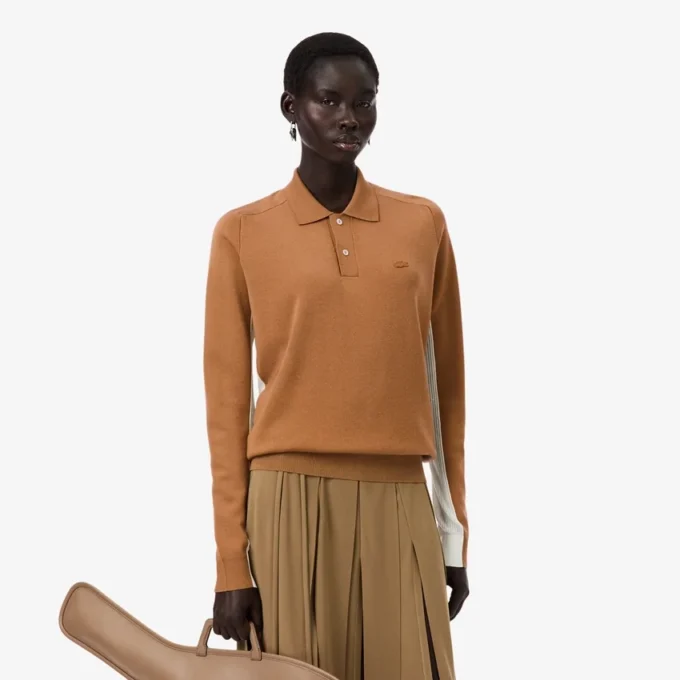Runway-pologensere i ullblanding med polokrage