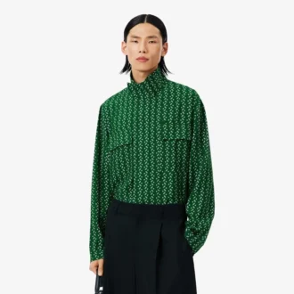 Runway Regular Fit-skjorte i trykt sateng