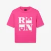 Runway Satin T-skjorte med grafisk trykk