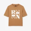 Runway Satin T-skjorte med grafisk trykk