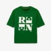 Runway Satin T-skjorte med grafisk trykk